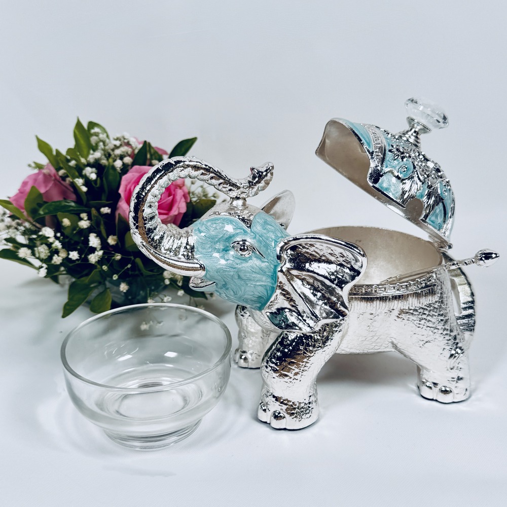 Blue Elephant Candy Jar