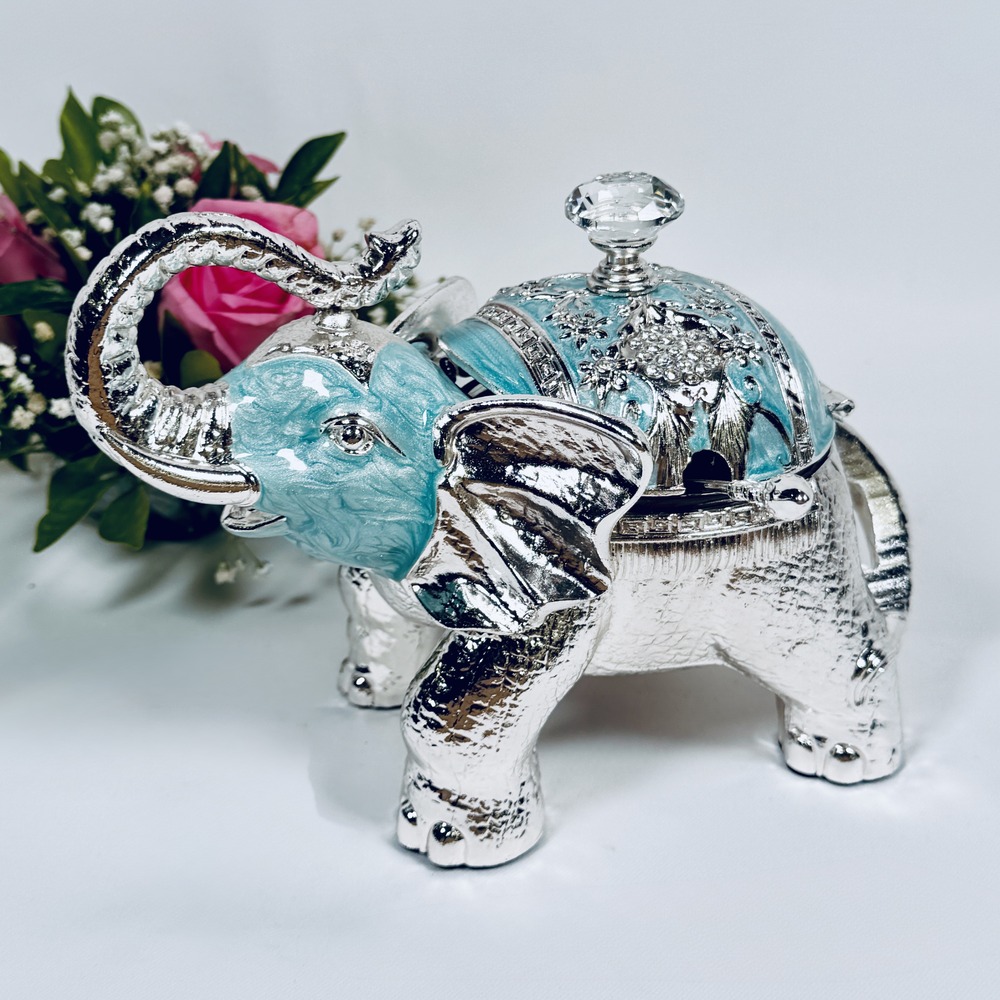 Blue Elephant Candy Jar