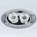 Oval Tray with 2 Bowls 