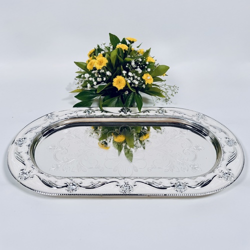 [CBSPGS0016] German Silver Oval Tray